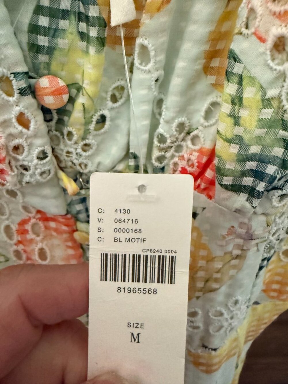 Anthropologie Ruffled Eyelet Dress, NWT, SZ M - Picture 6 of 10